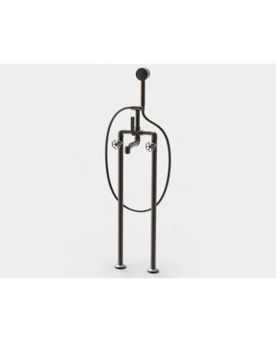 Mitigeur au sol baignoire Bleu Provence