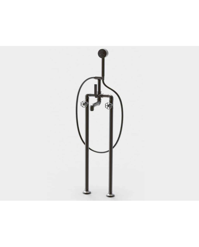 Mitigeur au sol baignoire Bleu Provence