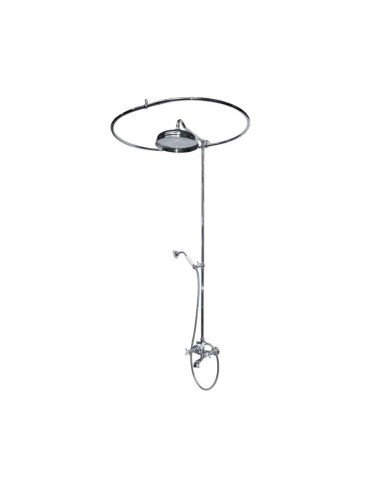 Porte rideau anneau 30 cm baignoire Bleu Provence