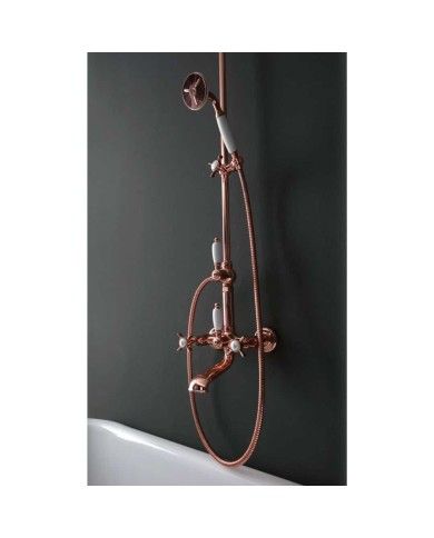 Mitigeur 20 cm colonne baignoire Bleu Provence