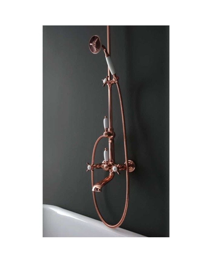 Mitigeur 20 cm colonne baignoire Bleu Provence