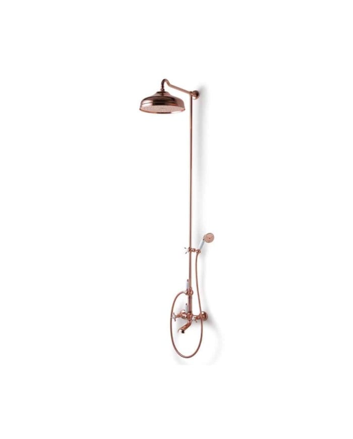 Mitigeur 20 cm colonne baignoire Bleu Provence
