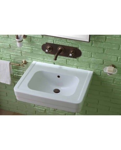 Robinet mural 3t plaque fine Bleu Provence Robinet mural 3t plaque fine Bleu Provence