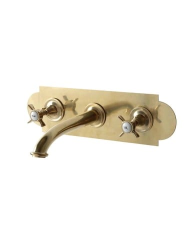 Robinet mural 3t plaque fine Bleu Provence Robinet mural 3t plaque fine Bleu Provence