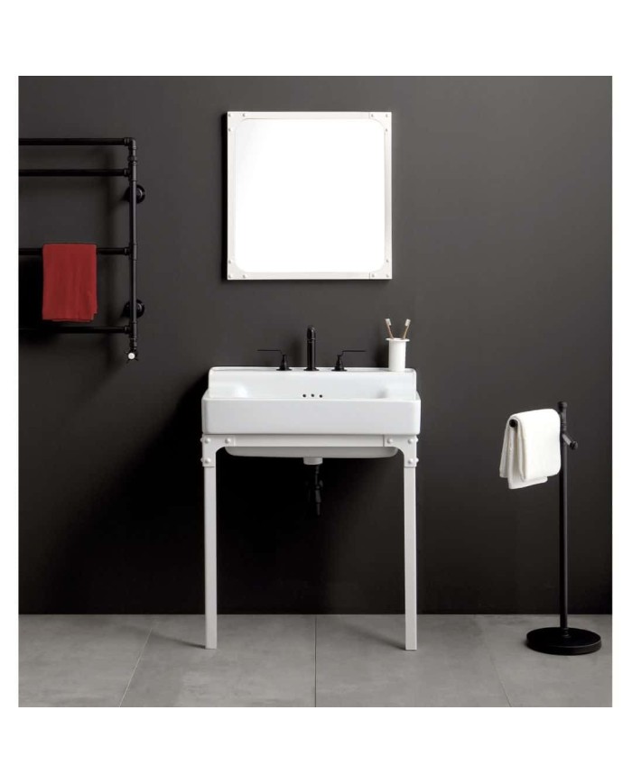 Porte serviettes 2 barres INDUSTRIAL Bleu Provence Porte serviettes 2 barres INDUSTRIAL Bleu Provence