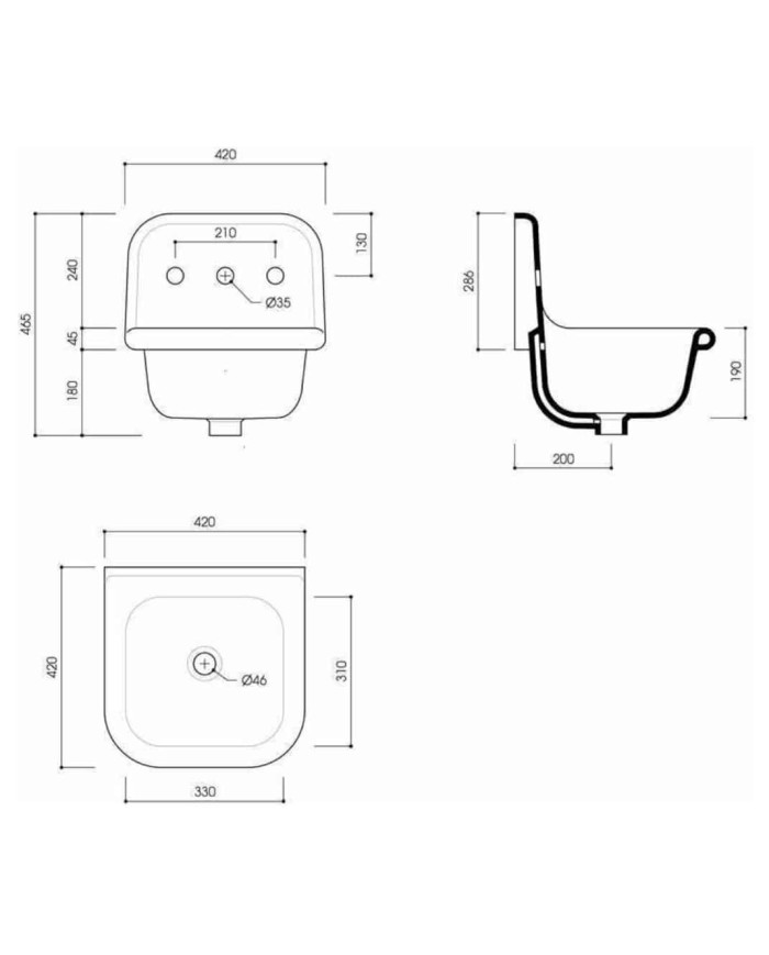 Lavabo vanity size 42cm true colors Bleu Provence Lavabo vanity size 42cm true colors Bleu Provence