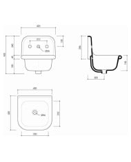 Lavabo vanity size 42cm true colors Bleu Provence
