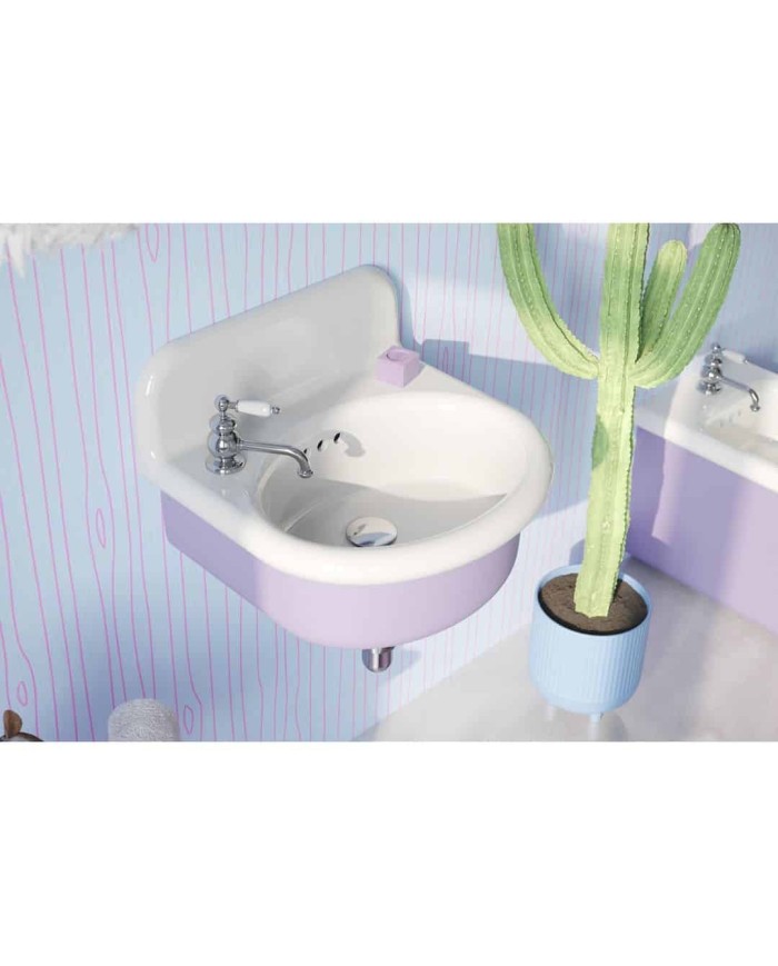 Lavabo small rounded 50 cm True Colors Lite Bleu Provence