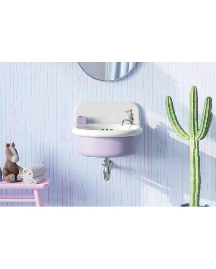 Lavabo small rounded 50 cm True Colors Lite Bleu Provence