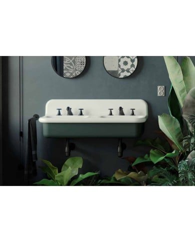 Lavabo double 102cm True Colors Lite Bleu Provence