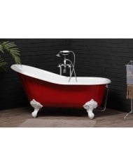 Baignoire en fonte sur pieds - LAVANDE - Bleu Provence