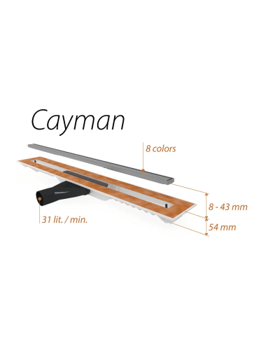 Caniveau drain Cayman 60/70/80/90 Carrodrain