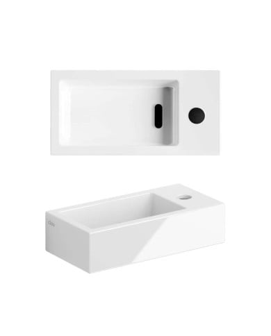 lave-mains blanc mat 36cm 1trou Flush 3 Clou