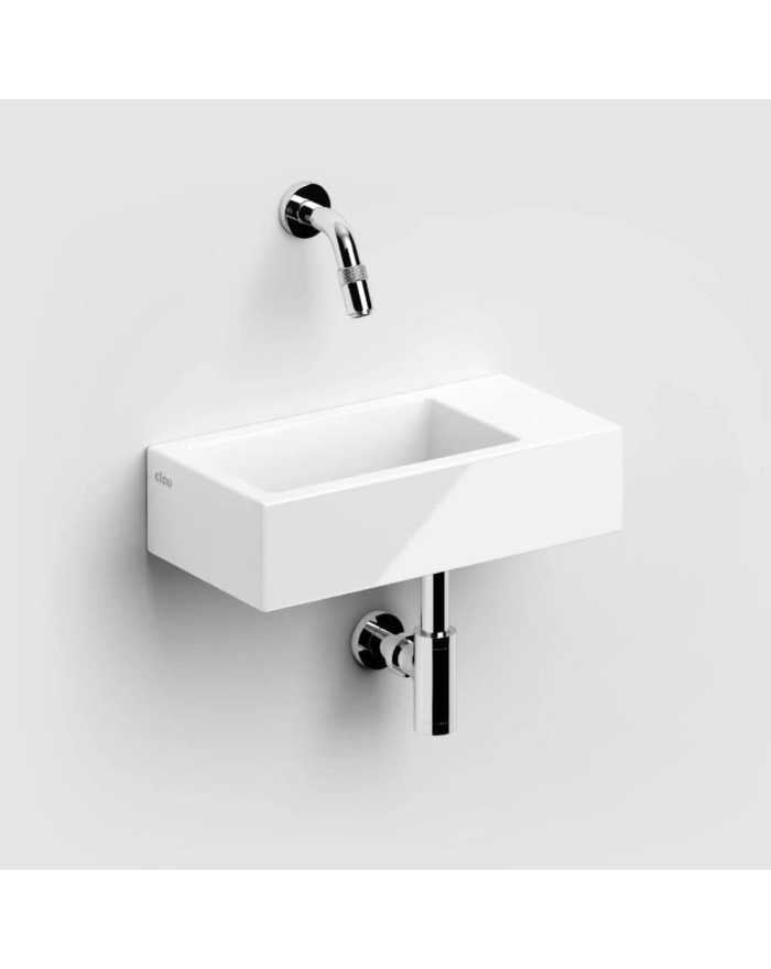 lave-mains blanc brillant 36cm 0trou Flush 3 Clou