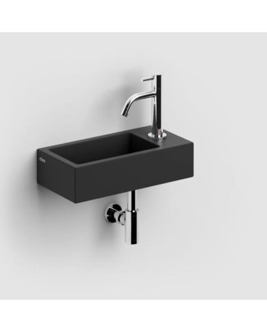 lave-mains noir mat 36cm 1trou Flush 3 Clou