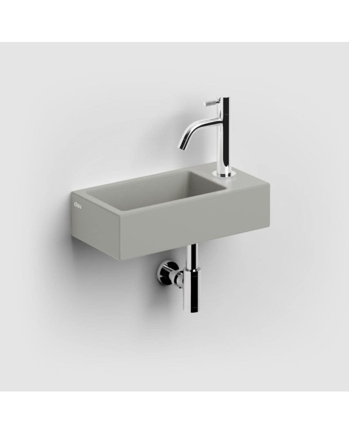 lave-mains gris mat 36cm 1trou Flush 3 Clou lave-mains gris mat 36cm 1trou Flush 3 Clou