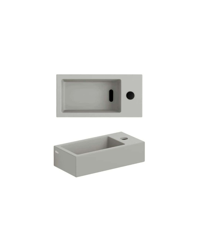 lave-mains gris mat 36cm 1trou Flush 3 Clou lave-mains gris mat 36cm 1trou Flush 3 Clou