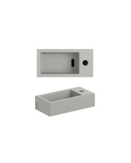 lave-mains gris mat 36cm 1trou Flush 3 Clou lave-mains gris mat 36cm 1trou Flush 3 Clou