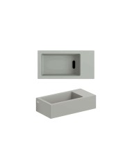 lave-mains gris mat 36cm 0trou Flush 3 Clou lave-mains gris mat 36cm 0trou Flush 3 Clou