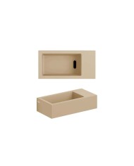 lave-mains moutarde mat 36cm 0trou Flush 3 Clou