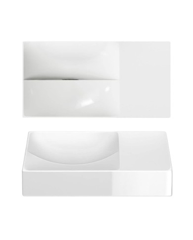 lave mains blanc brillant 38cm 0 trou VALE Clou