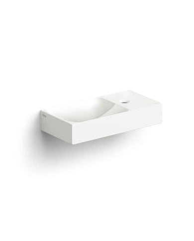 lave mains blanc mat 38cm 1 trou VALE Clou