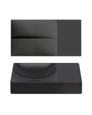 lave mains noir mat 38cm 0 trou VALE Clou lave mains noir mat 38cm 0 trou VALE Clou