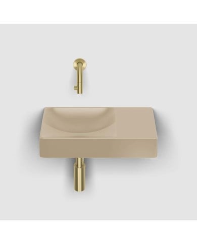 lave mains moutarde mat 38cm 0 trou VALE Clou lave mains moutarde mat 38cm 0 trou VALE Clou