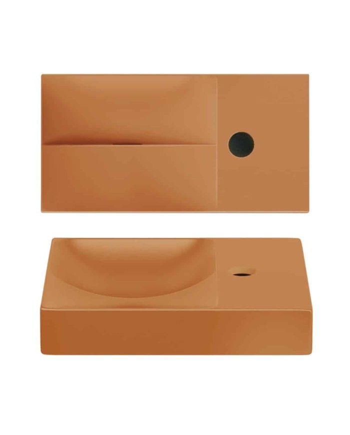 lave mains sable italien mat 38cm 1 trou VALE Clou