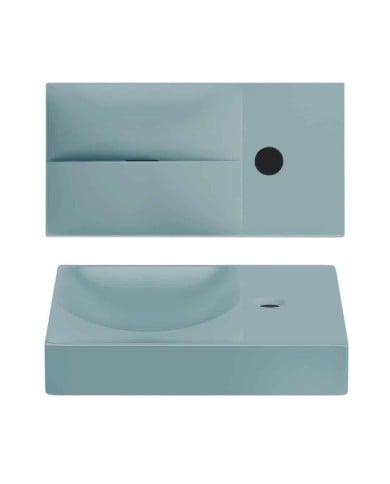 lave mains bleu mat 38cm 1 trou VALE Clou lave mains bleu mat 38cm 1 trou VALE Clou