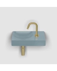 lave mains bleu mat 38cm 1 trou VALE Clou