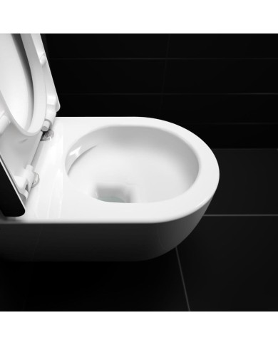 Toilette blanc brillant 56cm Hammock Rimless Clou Toilette blanc brillant 56cm Hammock Rimless Clou