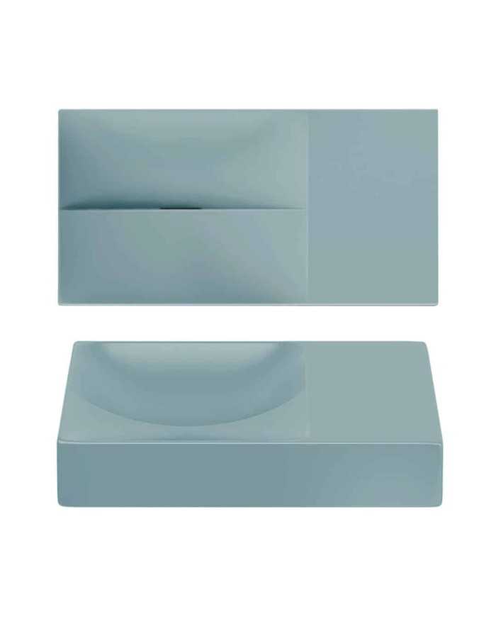 lave mains bleu mat 38cm 0 trou VALE Clou