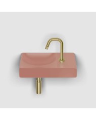 lave mains rose mat 38cm 1 trou VALE Clou