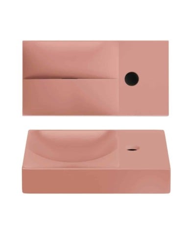 lave mains rose mat 38cm 1 trou VALE Clou lave mains rose mat 38cm 1 trou VALE Clou