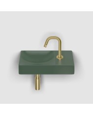 lave mains vert pin mat 38cm 1 trou VALE Clou