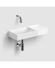 lave mains blanc brillant 45cm 0 trou VALE Clou