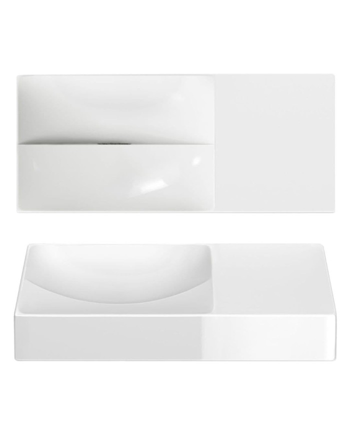 lave mains blanc brillant 45cm 0 trou VALE Clou