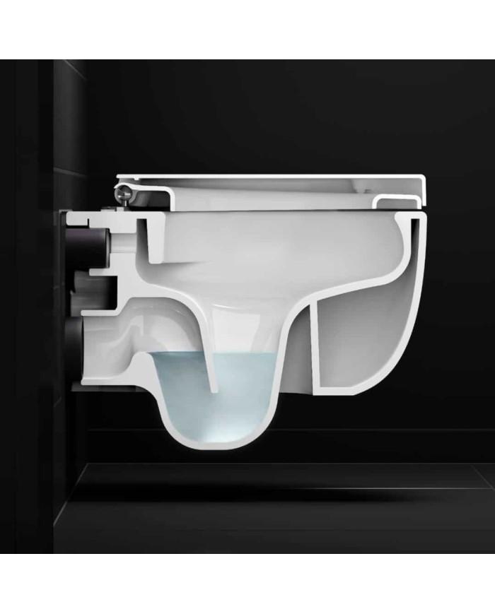 Toilette blanc mat 56cm Hammock Rimless Clou Toilette blanc mat 56cm Hammock Rimless Clou
