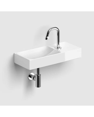 lave mains blanc brillant 45cm 1 trou VALE Clou lave mains blanc brillant 45cm 1 trou VALE Clou