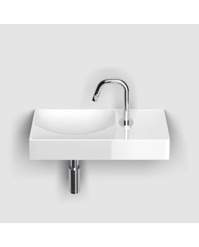 lave mains blanc brillant 45cm 1 trou VALE Clou lave mains blanc brillant 45cm 1 trou VALE Clou