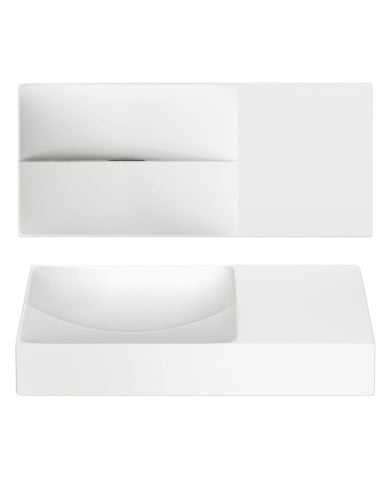 lave mains blanc mat 45cm 0 trou VALE Clou