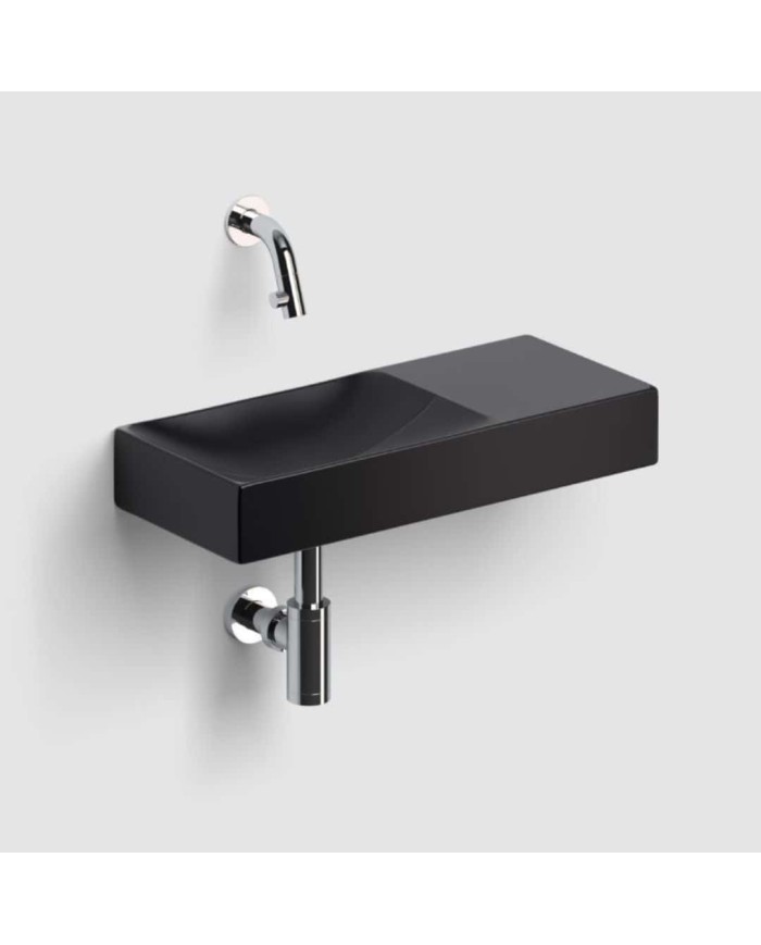 lave mains noir mat 45cm 0 trou VALE Clou