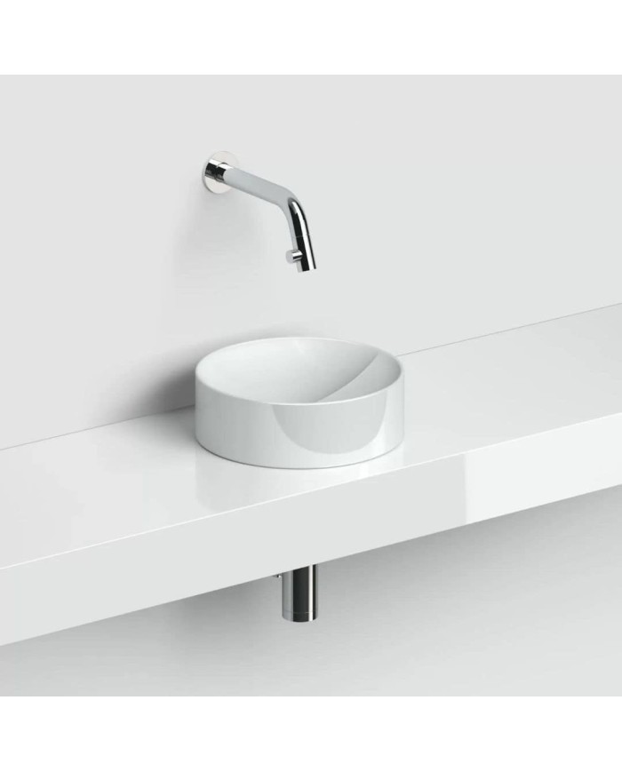 lave mains blanc brillant 22cm VALE ROUND Clou lave mains blanc brillant 22cm VALE ROUND Clou