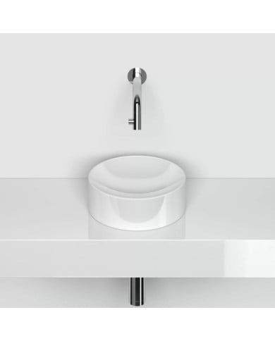 lave mains blanc brillant 22cm VALE ROUND Clou lave mains blanc brillant 22cm VALE ROUND Clou