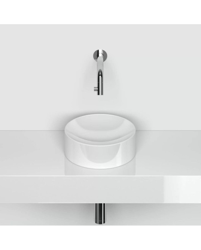 lave mains blanc brillant 22cm VALE ROUND Clou lave mains blanc brillant 22cm VALE ROUND Clou