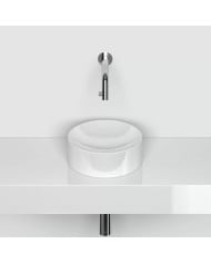 lave mains blanc brillant 22cm VALE ROUND Clou lave mains blanc brillant 22cm VALE ROUND Clou