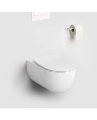Toilette blanc mat 56cm abattant mince Hammock Rimless Clou Toilette blanc mat 56cm abattant mince Hammock Rimless Clou