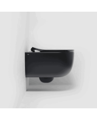 Toilette noir mat 56cm abattant mince Hammock Rimless Clou Toilette noir mat 56cm abattant mince Hammock Rimless Clou