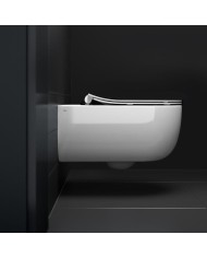 Toilette blanc brillant 56cm abattant mince Hammock Rimless Clou Toilette blanc brillant 56cm abattant mince Hammock Rimless Clou
